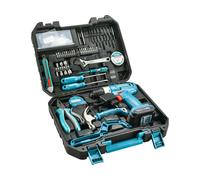 Perceuse-visseuse sans fil TOTAL 12 V Li-ion avec outils, jeu de 128 pièces THKTHP11282