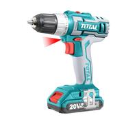 Perceuse-visseuse sans fil TOTAL, 20 V Li-ion (2x), 2000 mAh, en sacoche, lot de 47 pièces TDLI2002E