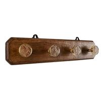 PERCHA MADERA/BAMBU/METAL 4 POMOS