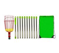 Perche à fruits télescopique en acier inoxydable avec panier - Portable et amovible pour prune, poire, citron, abricot