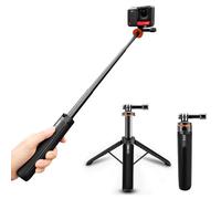 Perche à selfie 2 en 1 pour Insta360 Ace pro/Ace, pour DJI Action 4/3, pour Insta360 ONE Series, support intégré portable, support de caméra de sport, trépied de streaming en direct