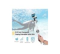 Perche à Selfie 36-62cm / 14-24" Bâton d'Extension Flotteur Transparent Selfie Flottant avec Pince de Télécommande pour GoPro Hero 5/4/3 + / 3/2 pour