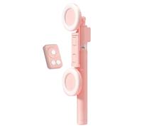 Perche à Selfie 6 en 1 - Support télescopique avec lumière d'appoint | Trépied de Diffusion en Direct Portable, Monopode Extensible, obturateur à Distance sans Fil pour la création de vidéos