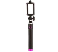 Perche à selfie avec câble télécommande pour autoportrait, perche extensible à main, rose rouge