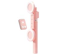Perche à selfie avec lumière, support de trépied pour téléphone - Support de trépied de téléphone avec télécommande sans fil amovible - Trépied extensible avec télécommande sans fil pour selfies, diff
