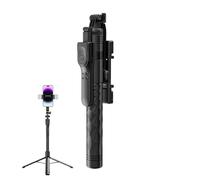 Perche à selfie avec télécommande - Réglage de la hauteur - Trépied de voyage - Perche à selfie avec stabilisateur à main - Trépied pour téléphone portable - Trépied de téléphone avec télécommande