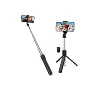 Perche à selfie avec Trépied Extensible et Télécommande Bluetooth Noir