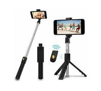 Perche à selfie avec trépied pour des aventures ultra-longues et ultra-compactes, télécommande Bluetooth détachable pour une expérience de