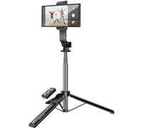 Forever Perche à selfie (trépied) Extensible 100 cm Rotation 360° Bluetooth pour Android/iOS Noir