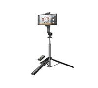 Forever Perche à selfie (trépied) Extensible 100 cm Rotation 360° Bluetooth pour Android/iOS Noir