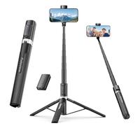 Fuloview Perche à selfie 152,4 cm Trépied pour iPhone Télécommande sans fil pour selfies, photographie de groupe, enregistrement vidéo Support de téléphone compatible avec iPhone Android et appareil