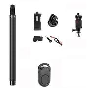 Perche à Selfie en Fibre de Carbone avec poignée rotative, Compatible avec DJI, GoPro Insta360 X5 X4 X3 Osmo 1,2 m 3 m(3m Remote kit)
