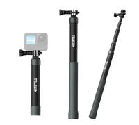 Perche à Selfie en Fibre de Carbone Monopode Extensible Invisible 120 cm pour Go Pro Insta360, Monopode étanche pour Go Pro Hero 13 12 11 10 9 8, Insta360, One R X2 X3 Go 2, DJI Action