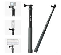 Perche à Selfie en Fibre de Carbone Monopode Extensible Invisible 120 cm pour Go Pro Insta360, Monopode étanche pour Go Pro Hero 13 12 11 10 9 8, Insta360, One R X2 X3 Go 2, DJI Action