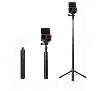 Perche à selfie extensible de 1,2 m pour DJI Osmo Action 5 Pro/4/3, perche à selfie extensible à dégagement rapide, perche d'extension en aluminium pour voyage, vlogging et prise de vue en plein air