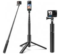 Perche à selfie extensible de 120 cm avec trépied et monopode pour caméras d'action, accessoire de fixation réglable pour GoPro Hero 13/12
