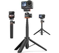 Perche à selfie extensible de 54,4 cm et trépied pour DJI Action 6, Osmo Nano, double direction magnétique, poignée 2 en 1 avec rotule à 360°, mini tige d'extension/support de vlogging de voyage