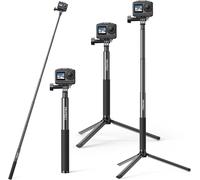 Perche à Selfie Extensible Jusqu'à 120 CM,Trépied 19 CM,Compatible avec Caméra Sport EK7000/Brave 4/Brave 7 Le/Brave 7/V50X/V50 Elite/DJI Osmo Action Camera