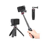 Perche à selfie extensible pour GoPro, Vlog Selife Stick trépied pour GoPro Hero 11/10/9/8/7/6/5 Noir/Gopro Max DJI Osmo Action Insta 360 AKASO Kit d'accessoires pour caméra d'action