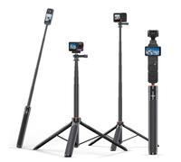 Perche à Selfie Extensible, trépied de caméra d'action de 140 cm, rallonge de Support de caméra Portable, Tige télescopique, pour DJI Osmo Pocket 3/Action 5/4/3 pour GoPro 13/12/11/10/9