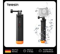 Perche à selfie flottante et étanche TELESIN pour DJI Osmo Action 6/5 Pro/4 | Pour DJI Osmo Action 6/5 Pro/4, poignée flottante étanche avec télécommande Bluetooth pour des prises de vue