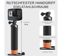 Perche à selfie flottante pour aventures sous-marines, monopode extensible avec trépied stable pour GoPro Hero10/9/8/7, DJI Osmo, Xiaoyi, Mountain