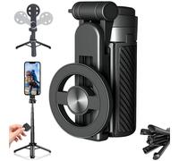 Perche à selfie magnétique de poche 2026 (Nouveau), trépied portable multifonctionnel 4 en 1 avec rotation à 360