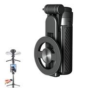 Perche à selfie magnétique multifonction 4 en 1 avec rotation à 360 °, trépied universel portable de poche pour téléphone avec télécommande sans fil, perche à selfie rétractable amovible, pour tous