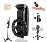 Perche à selfie magnétique multifonction 4 en 1, rotation à 360°, trépied de voyage portable avec télécommande Bluetooth pour tous les téléphones portables, enregistrement vidéo et vlogging (1 pièce)