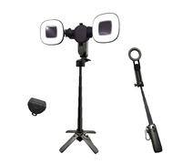 Perche à selfie magnétique rotative multifonction 4 en 1, trépied portable de poche pour iPhone, trépied magnétique avec lumière de remplissage, pour TikTok/Vlog/Live Stream/enregistrement vidéo