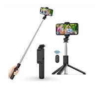 Perche à selfie, perche à selfie extensible avec télécommande sans fil et trépied, portable, légère, compatible avec iPhone 13/13 Pro/12/11/11 Pro/XS Max/XS/XR/X/8/7/Android Samsung Smartphone,Plus