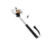 Perche à Selfie pour iPhone Lightning Télescopique Extensible 1m Rotative Argent