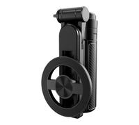 Perche à selfie pour téléphone portable avec rotation à 360 °, portable, extensible, amovible, avec télécommande et anneau en métal, compatible avec iPhone/Android (noir)