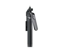 Perche à Selfie Rotative à 360 de 1,8 M avec Trépied à Quatre Pieds, Télécommande et Extension pour Smartphone (Noir)