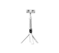 Perche à Selfie Trépied Bluetooth Extensible 71cm Télécommande Blanc