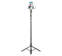 Perche à selfie Trépied de poche pour téléphone portable de petite taille Support en métal pour streaming en direct