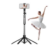 Perche à selfie trépied extensible pour appareil photo, support de téléphone portable, base de support à quatre pieds, trépied de voyage polyvalent, 180 cm, pour vidéo et photographie