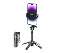 Perche à selfie, trépied pour smartphone avec télécommande, extensible et rotative, griffe porte-accessoires, trépied de voyage compact IJF