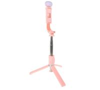 Perche à Selfie Trépied pour Téléphone Rose, Extensible, Pliable