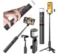 Perche à selfie Trépied Trépied support de téléphone photos Lampe LED + Télécommande Bluetooth