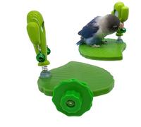 Perche D'Activités pour Oiseaux - Perchoir d'Entraînement pour Perruche,Accessoire De Cage Style Cactus, Jouet Éducatif Puzzle, Jeu d'exercice en Forme De Feuilles pour Conures Et Canaris