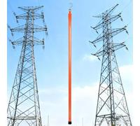 Perche d'arpentage légère, tige de mesure portable for pylône de télécommunication et chantier, longueur 6, 8, 10, 12, 15, 18 m(32.8ft(10m)-8 sections)