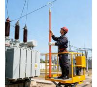 Perche d'arpentage légère, tige de mesure portable for pylône de télécommunication et chantier, longueur 6, 8, 10, 12, 15, 18 m(49.2ft(15m)-11 sections)