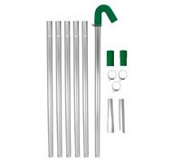 Perche de Nettoyage Embout d'Aspiration pour Gouttière Extensible 1.2m à 7.2m ¿ 5.1cm Aluminium & Silicone - Durable - 6 Tubes 2 Embouts - Aspire Feuille & Débris Toiture, Gouttière, Maison