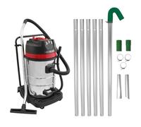 Aspirateur 80 L 2 en 1 3000 W 106L / sec 80 dB & Perche de Nettoyage Embout d'Aspiration pour Gouttière Extensible 1.2m à 7.2m ? 5.1cm Aspire Feuille & Débris Toiture,Entretien Gouttière, Maison