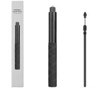 Perche de caméra d'action invisible pour Insta360 et DJI, 70 cm à 120 cm extensible en alliage d'aluminium avec corde anti-perte, design compact pour les voyages et les groupes (120 cm)