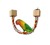 PERCHE DE CORSE DE BIRD: Cintre en corde de coton naturel, support d'escalade de meulage de pattes | Accessoire de cage de longueur réglable, texturée à mâcher | Jouet de divertissement