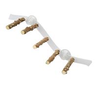 Perche de Douche d'oiseau, Jouet de Perche fenêtre en Bois avec Aspiration, Rampe Rampe à la Support d'oiseau Accessoires Jeu Perroquet pour Pochette à poched Budgie, Support