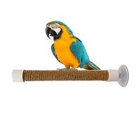 Perche de fenêtre d'oiseau, Perche de Douche de Perroquet, Rack de Mur de Perruche, Perchoir Portable à Cage Jouet tas