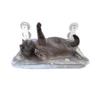 Perche de fenêtre pour les chats, lit de hamac de hamac pour animaux de compagnie pliable, support de ventou, 20.47x11.81x6,89 pouces, brillance dans le design sombre, comprend des jouets interactifs,